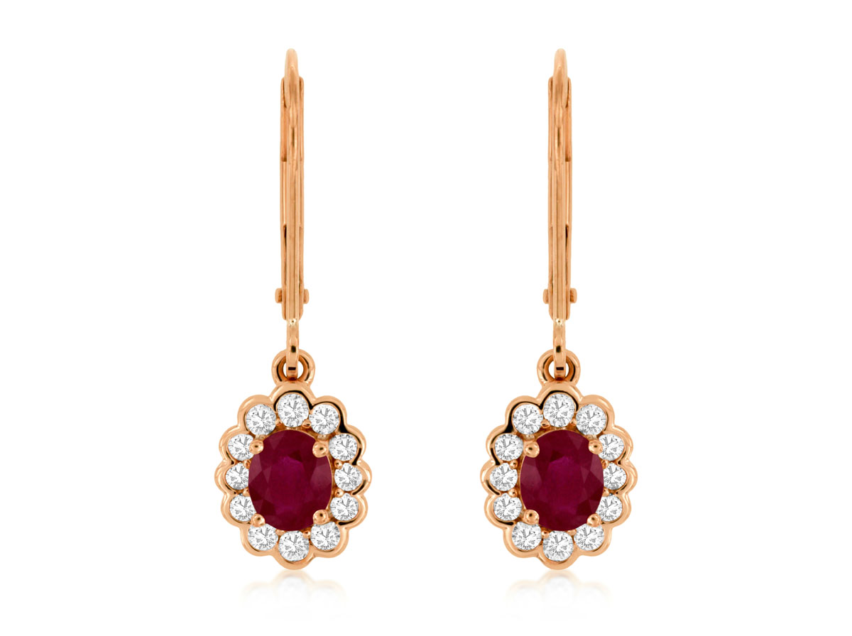RUBY & DIAMOND EARRING
