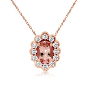 MORGANITE & DIAMOND PENDANT