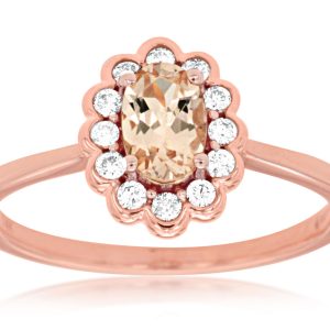 MORGANITE & DIAMOND RING