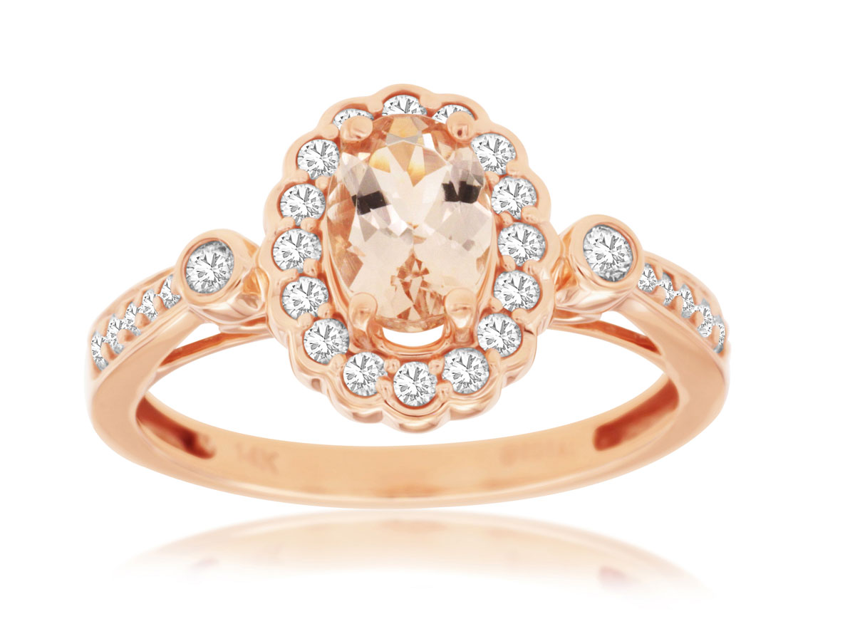 MORGANITE & DIAMOND RING