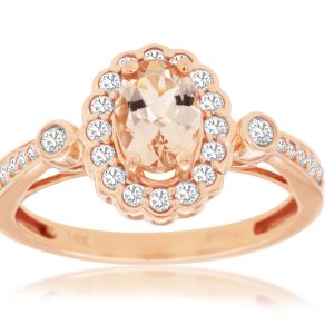 MORGANITE & DIAMOND RING