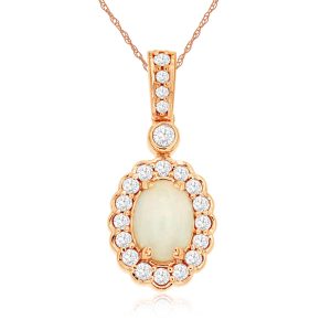 OPAL & DIAMOND PENDANT