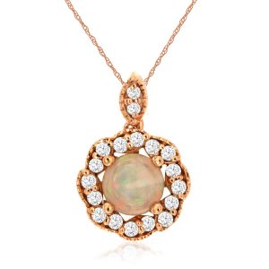 OPAL & DIAMOND PENDANT