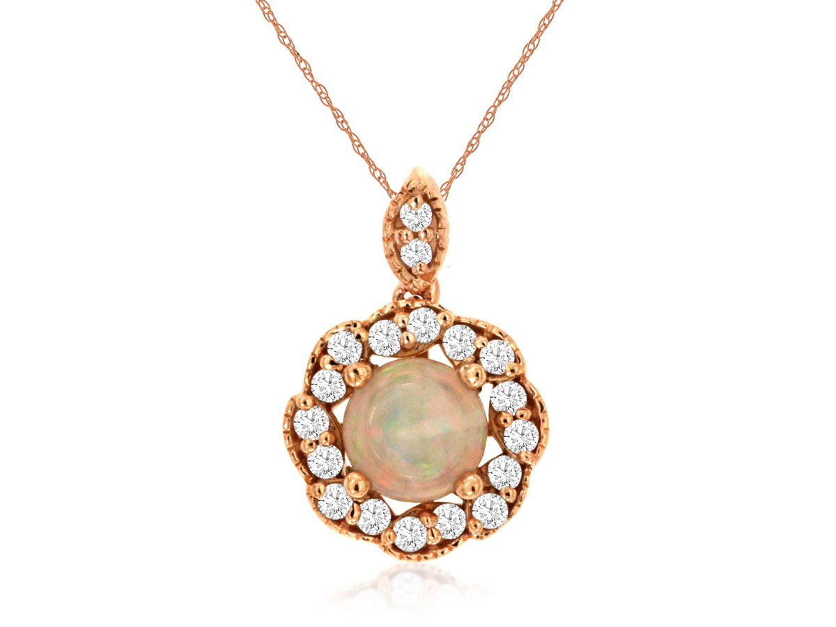 OPAL & DIAMOND PENDANT