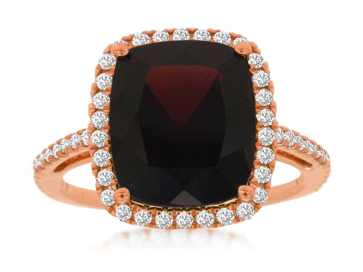 GARNET & DIAMOND RING