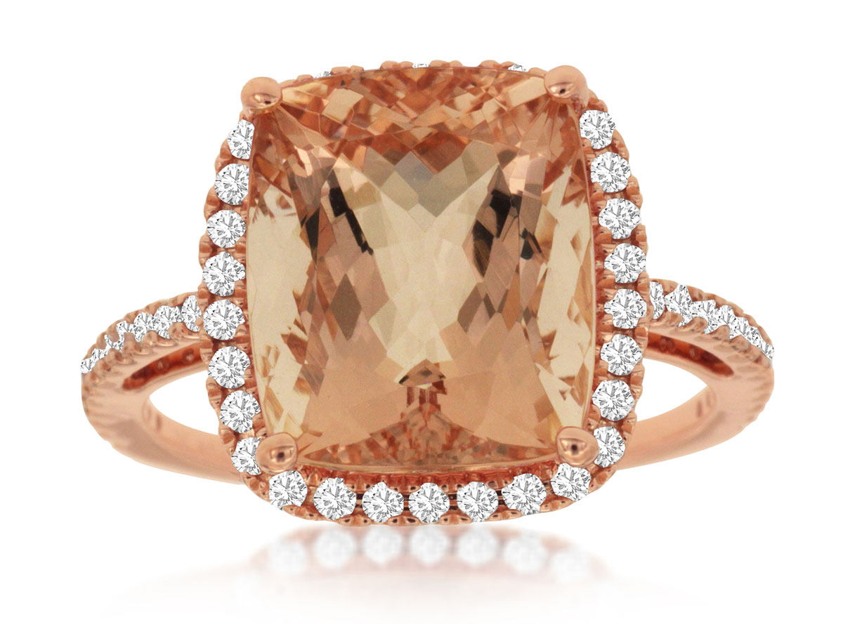 MORGANITE & DIAMOND RING