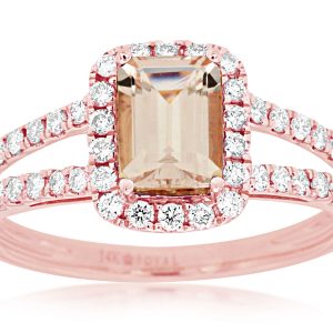 MORGANITE & DIAMOND RING