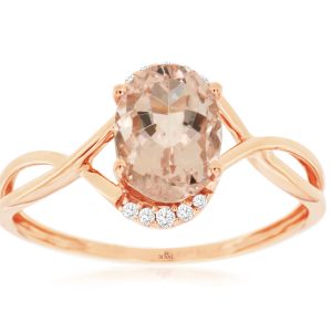 MORGANITE & DIAMOND RING