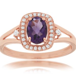 AMETHYST & DIAMOND RING