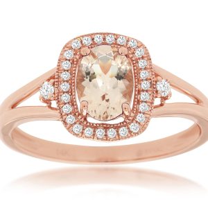 MORGANITE & DIAMOND RING