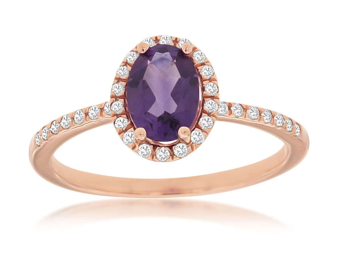 AMETHYST & DIAMOND RING