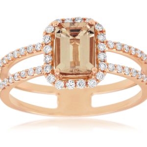 MORGANITE & DIAMOND RING