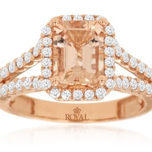 MORGANITE & DIAMOND RING