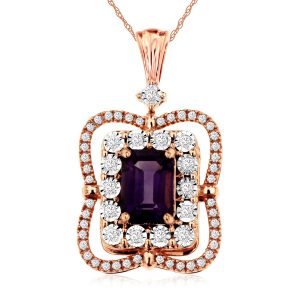AMETHYST & DIAMOND PENDANT