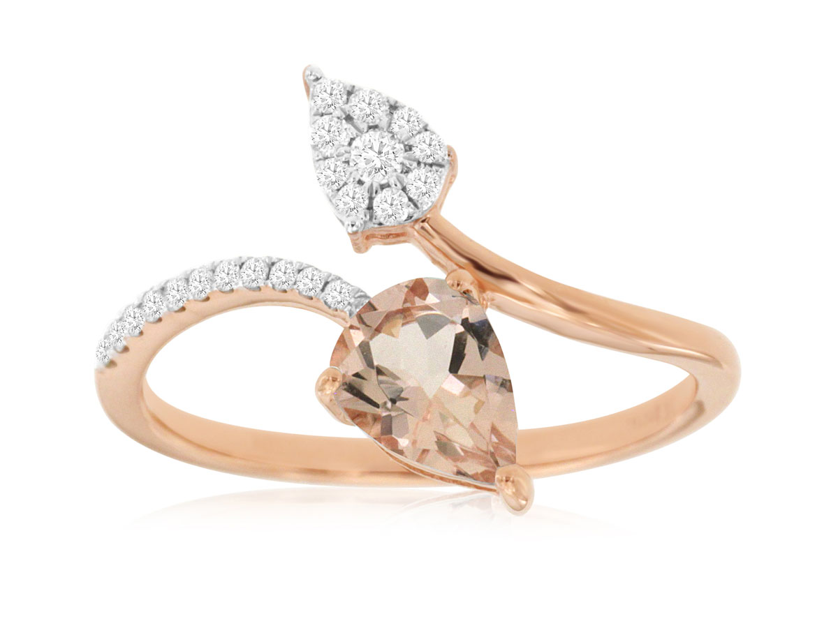 MORGANITE & DIAMOND RING