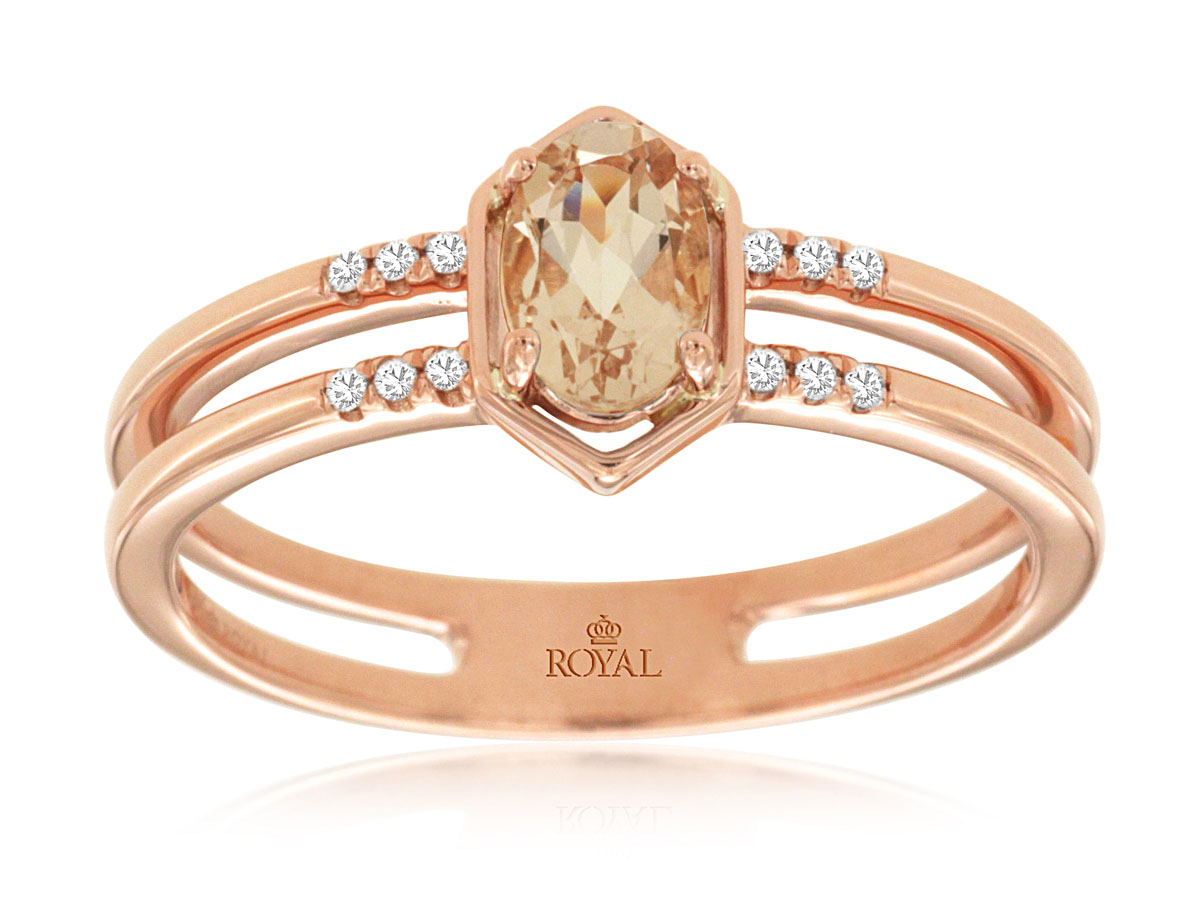 MORGANITE & DIAMOND RING