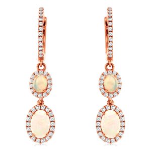 OPAL & DIAMOND EARRING