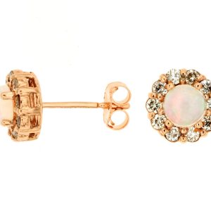 OPAL & DIAMOND EARRING