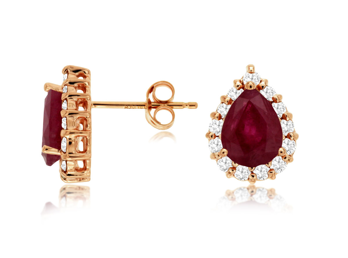 RUBY & DIAMOND EARRING
