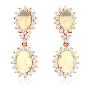 OPAL & DIAMOND EARRING