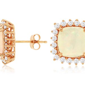 OPAL & DIAMOND EARRING