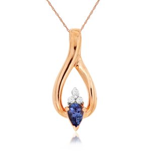 TANZANITE & DIAMOND PENDANT