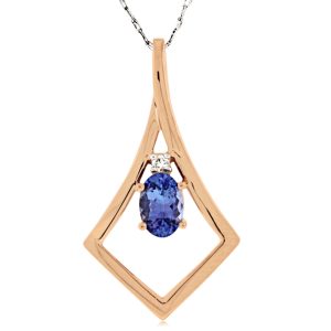 TANZANITE & DIAMOND PENDANT