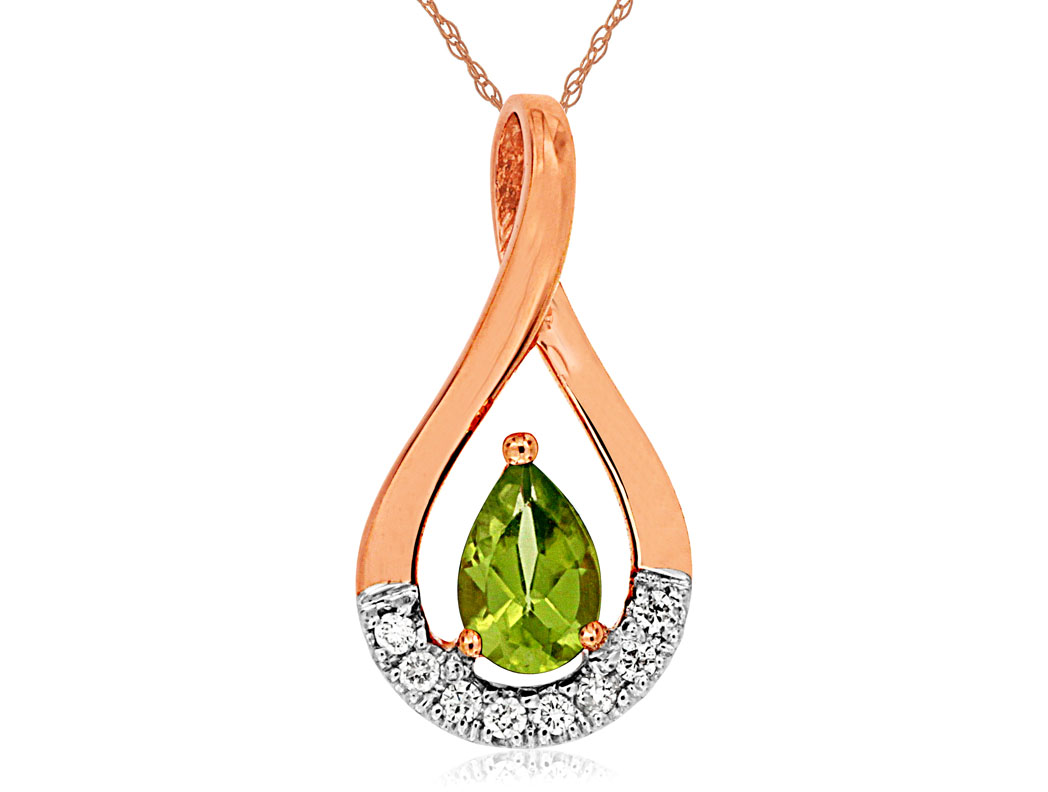 PERIDOT & DIAMOND PENDANT