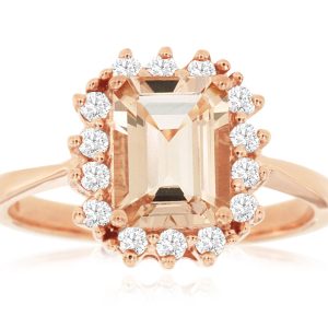 MORGANITE & DIAMOND RING