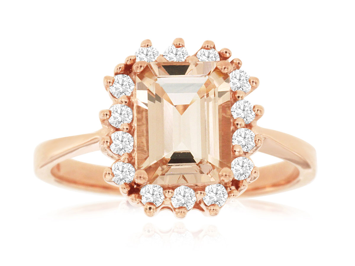 MORGANITE & DIAMOND RING