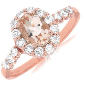MORGANITE & DIAMOND RING