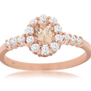 MORGANITE & DIAMOND RING