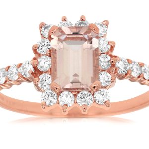 MORGANITE & DIAMOND RING