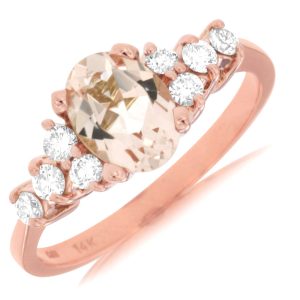 MORGANITE & DIAMOND RING