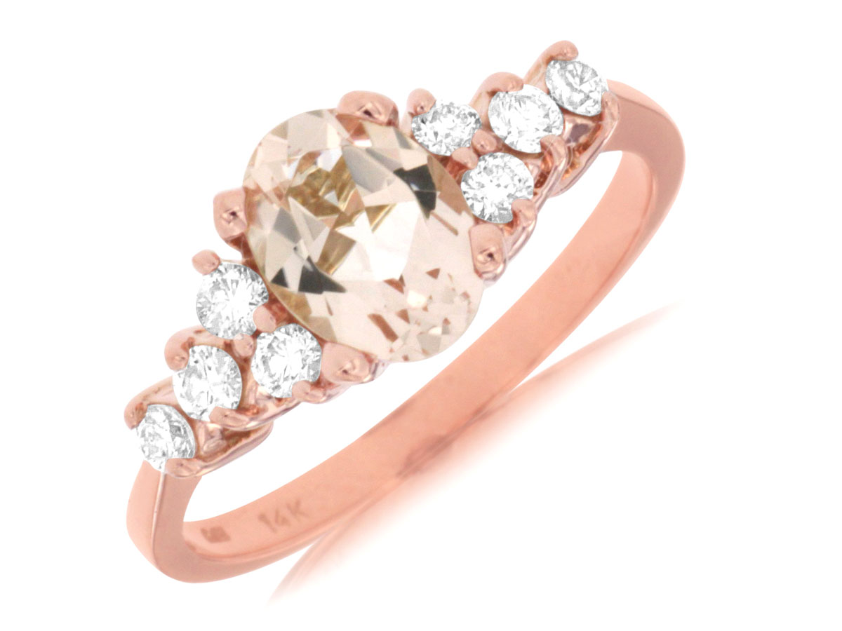 MORGANITE & DIAMOND RING