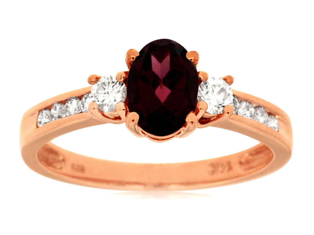 RHODOLITE & DIAMOND RING