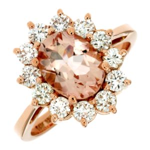 MORGANITE & DIAMOND RING