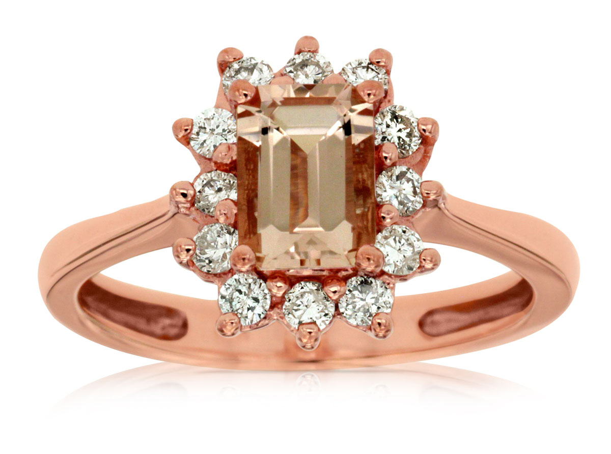 MORGANITE & DIAMOND RING