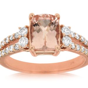 MORGANITE & DIAMOND RING