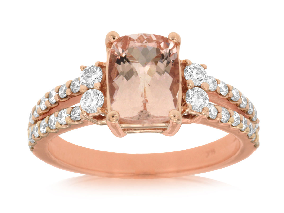MORGANITE & DIAMOND RING