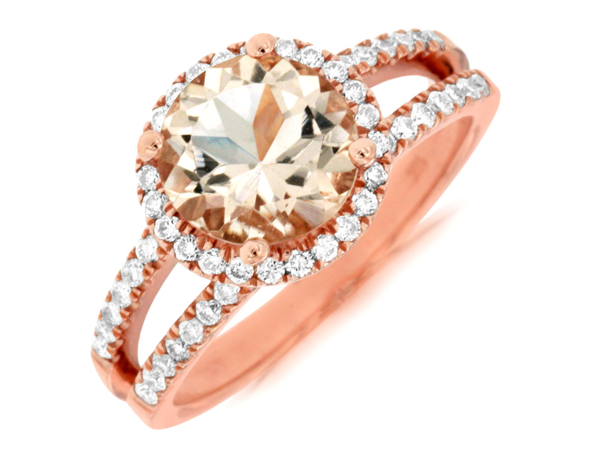 MORGANITE & DIAMOND RING