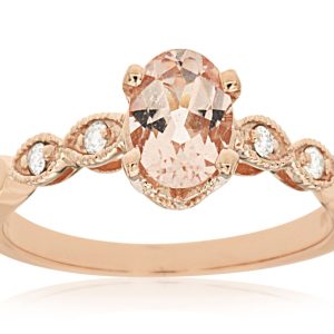 MORGANITE & DIAMOND RING