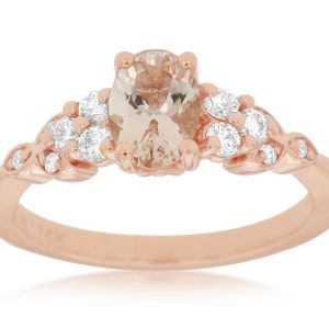 MORGANITE & DIAMOND RING