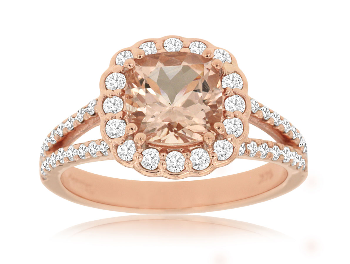 MORGANITE & DIAMOND RING