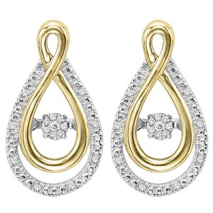 Gold & Silver Diamond Rhythm of Love Earrings