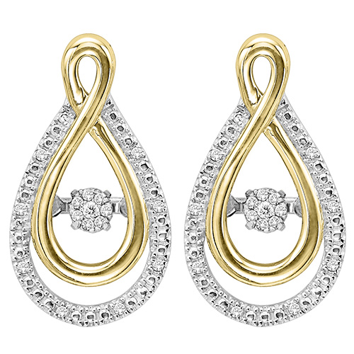 Gold & Silver Diamond Rhythm of Love Earrings