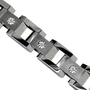 STAINLESS STEEL & 14K BRACELET