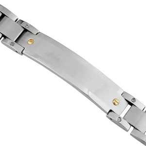 STAINLESS STEEL & 14K BRACELET