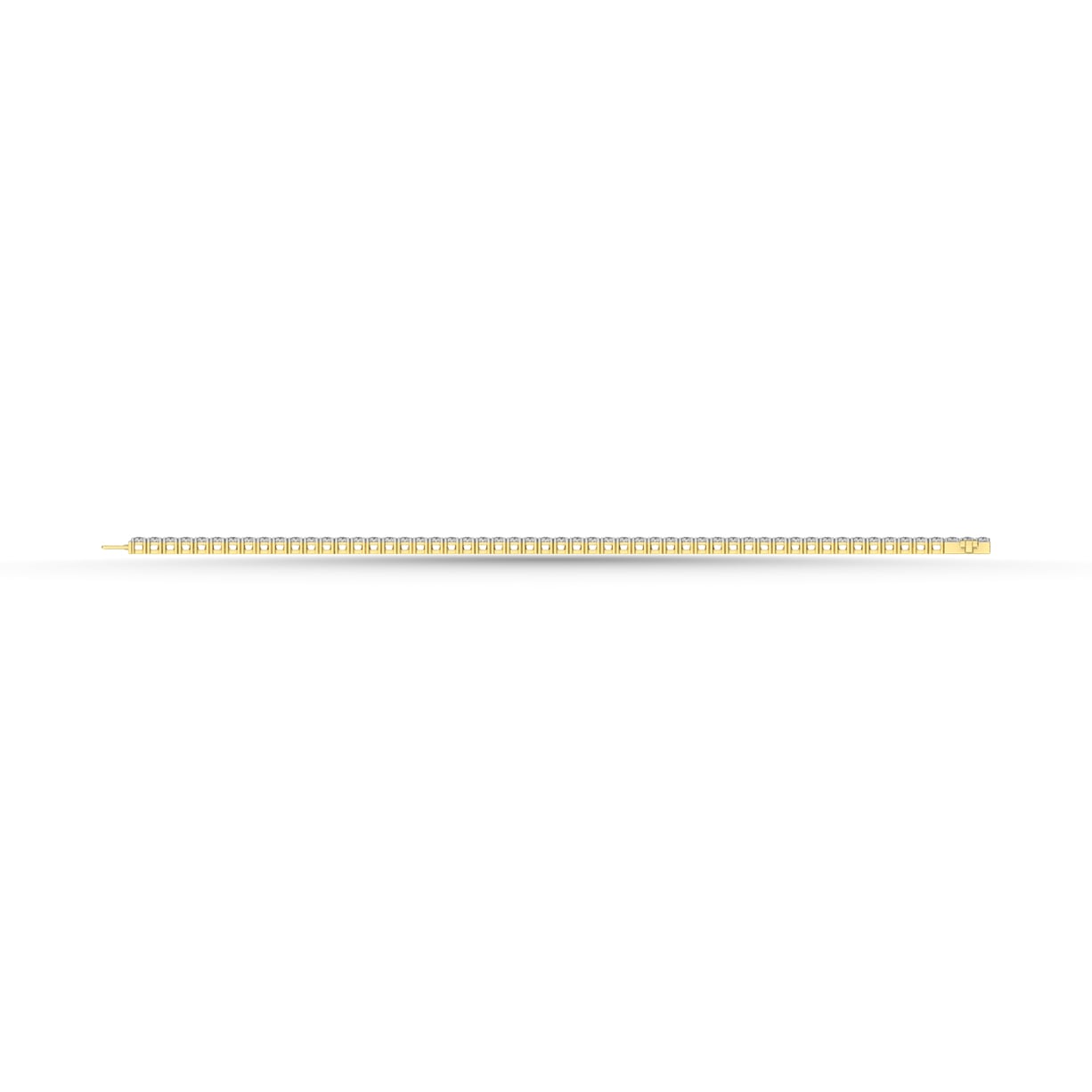 14K Yellow Gold 4 Ct.Tw. Diamond 4 Prong Illusion Tennies Bracelet
