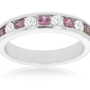 PINK SAPPHIRE & DIAMOND BAND